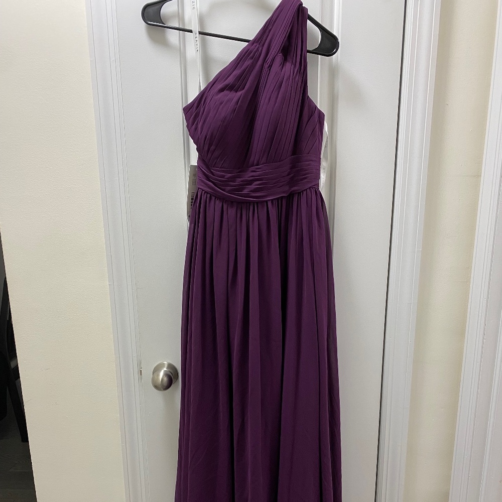 Azazie one shoulder floor length dress